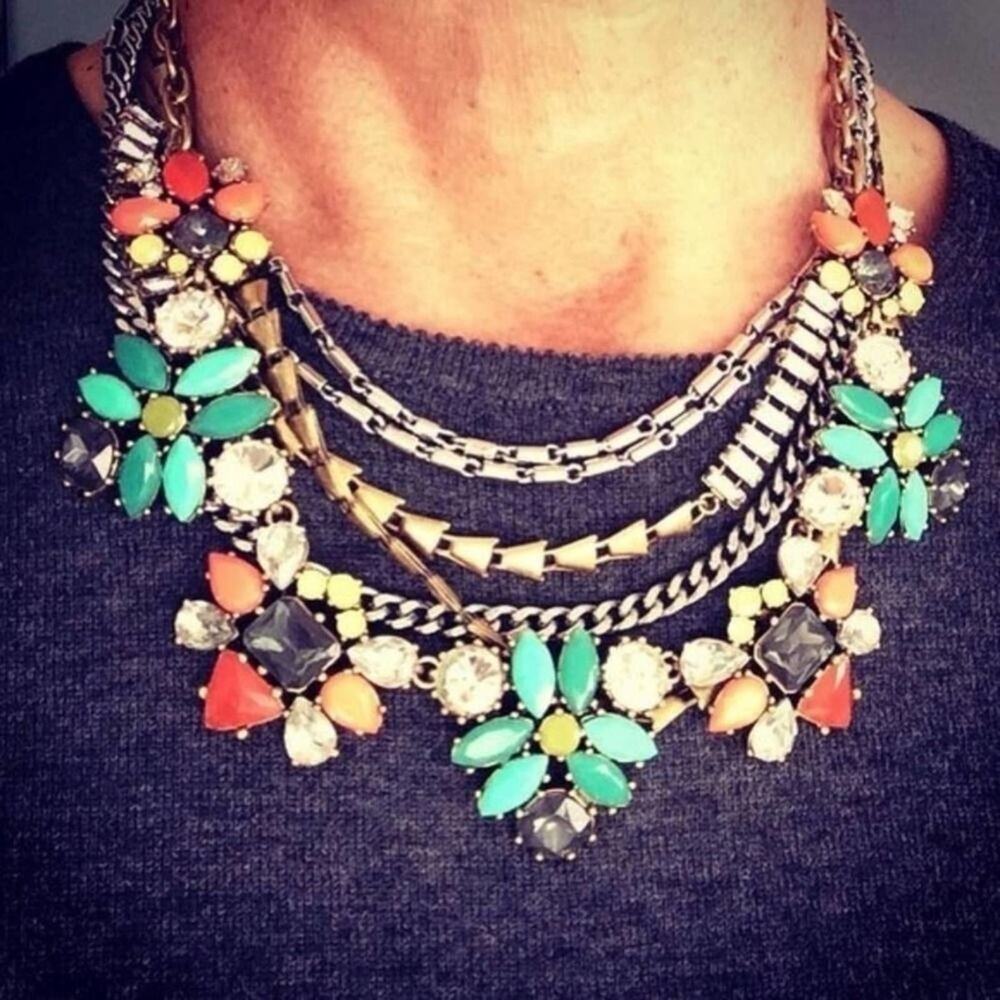 Stella & Dot Multi Colored Statement Necklace - image 5